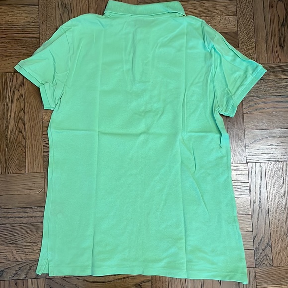 Ralph Lauren Slim Fit Stretch Lime Green with Silver Extra Large Pony Golf Shirt - Picture 5 of 5